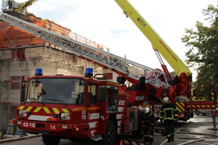 Feu de toiture à Morges