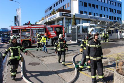 Feu de transformateur à Morges