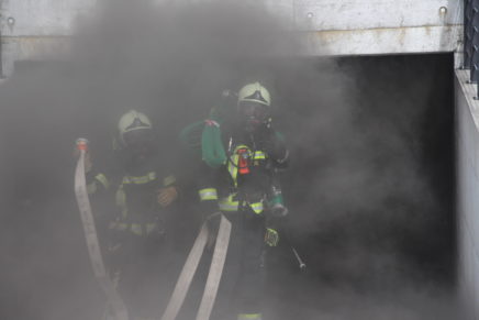 Intervention: Feu de voiture dans un parking souterrain à Morges