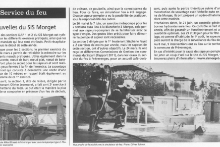 Journal de Préverenges – Nouvelles du SIS Morget