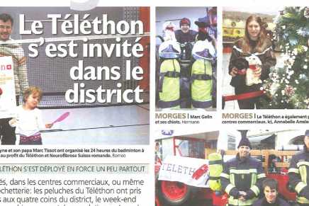 Journal de Morges – Le Téléthon s&rsquo;est invité dans le district