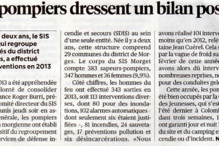 24 Heures – Les pompiers dressent un bilan positif