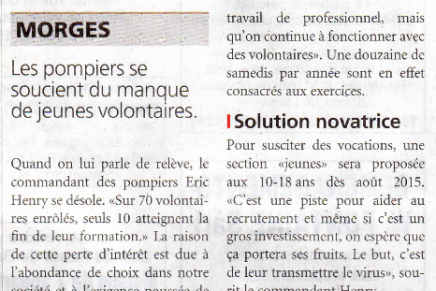 Journal de Morges – La relève se fait désirer