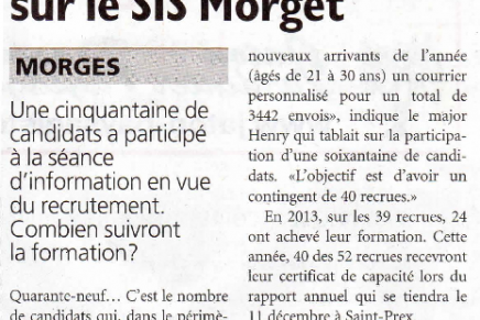 Journal de Morges – Vent de recrutement