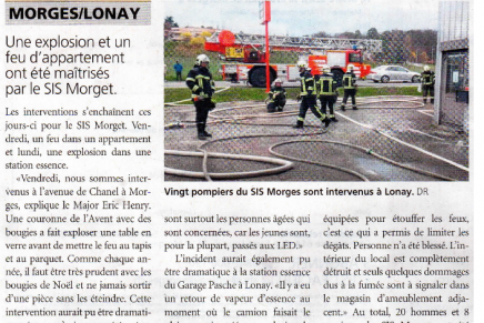 Journal de Morges – Le SIS Morget est sur le qui-vive