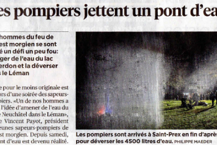 24 Heures – Les pompiers jettent un pont