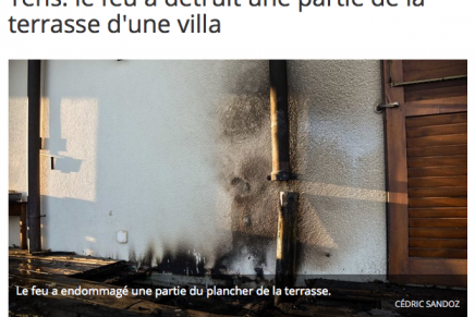 Quotidien La Côte – Une terrasse en feu à Yens