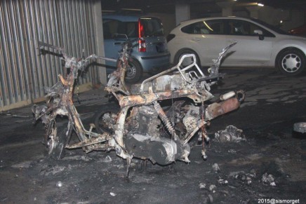 Feu de parking à Préverenges