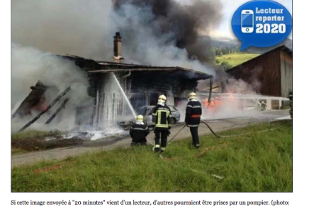 20 Minutes – Les pompiers invités à ne plus faire les reporters