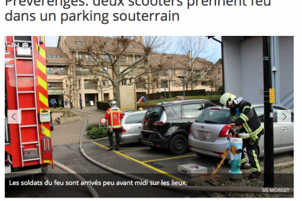 Quotidien La Côte – Scooters en feu à Préverenges