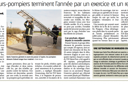 Quotidien La Côte – Exercice OI Saint-Prex et OI Morges