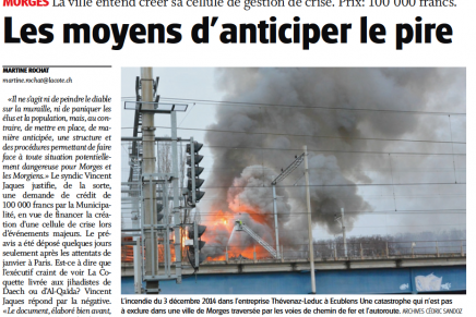 Quotidien La Côte – Les moyens d&rsquo;anticiper le pire