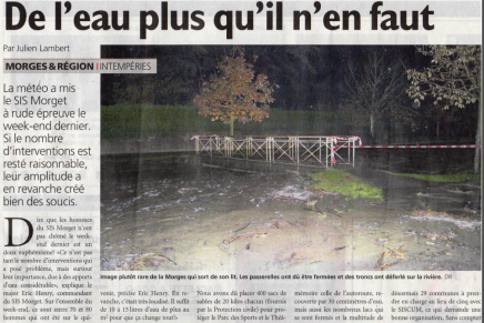 Journal de Morges – Beaucoup d&rsquo;eau