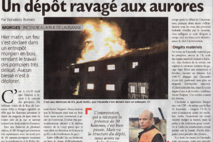 Journal de Morges – Dévasté par les flammes