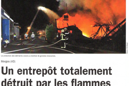 Swissfire – Feu d&rsquo;entrepôt à Morges