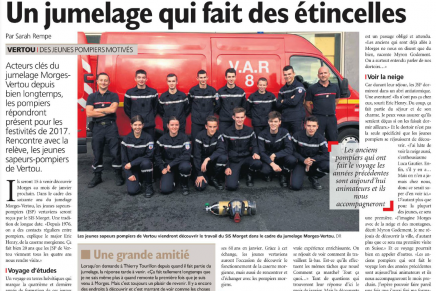 Journal de Morges – Jumelage avec Vertou