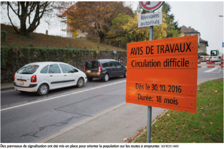 Quotidien La Côte – Impact des travaux routiers