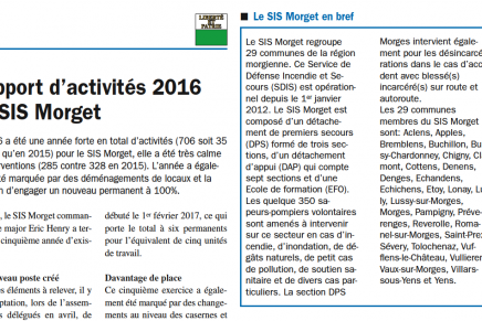 118 Swissfire – Rapport d’activités 2016