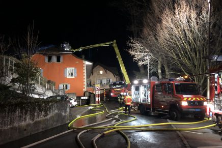 Feu dans une maison à Echandens