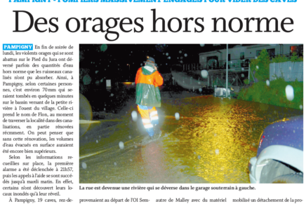 Journal de Cossonay – Orage à Pampigny